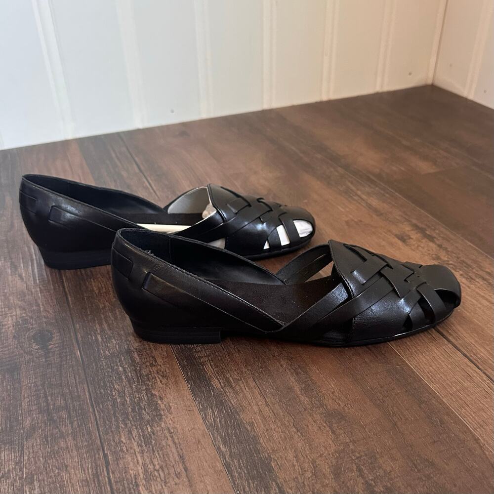 Vintage 90s/Y2K Black Leather Sandals 8.5M